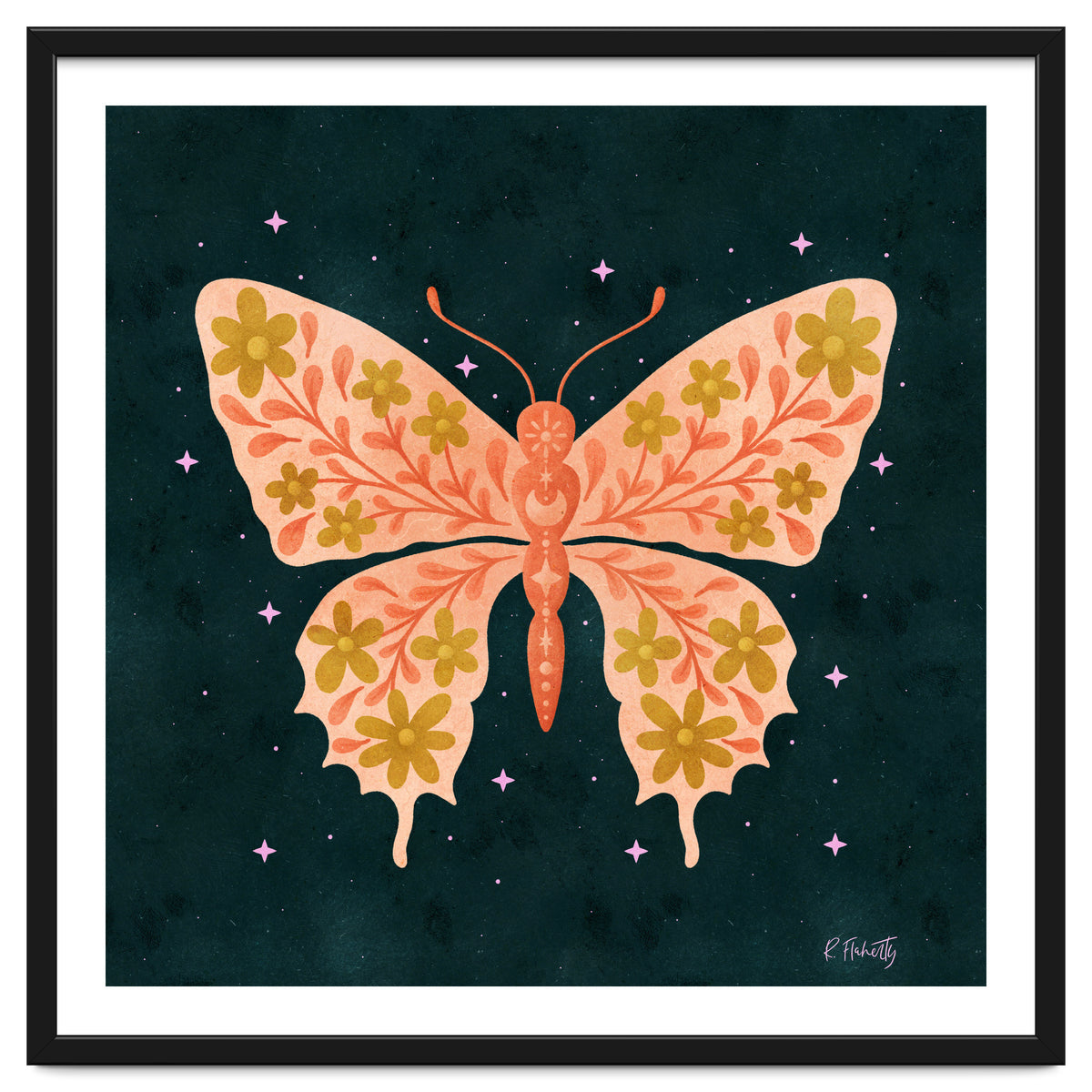 Cosmic Floral Butterfly