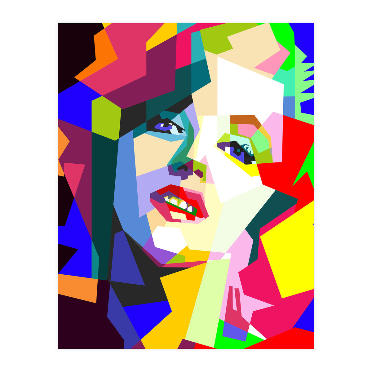 Hollywood Actress Monroe Pop Art WPAP Illustration (Print Only)