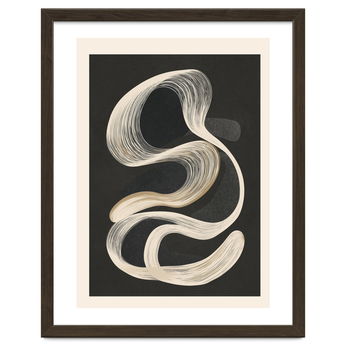 Monochrome Flow Abstract Line Movement