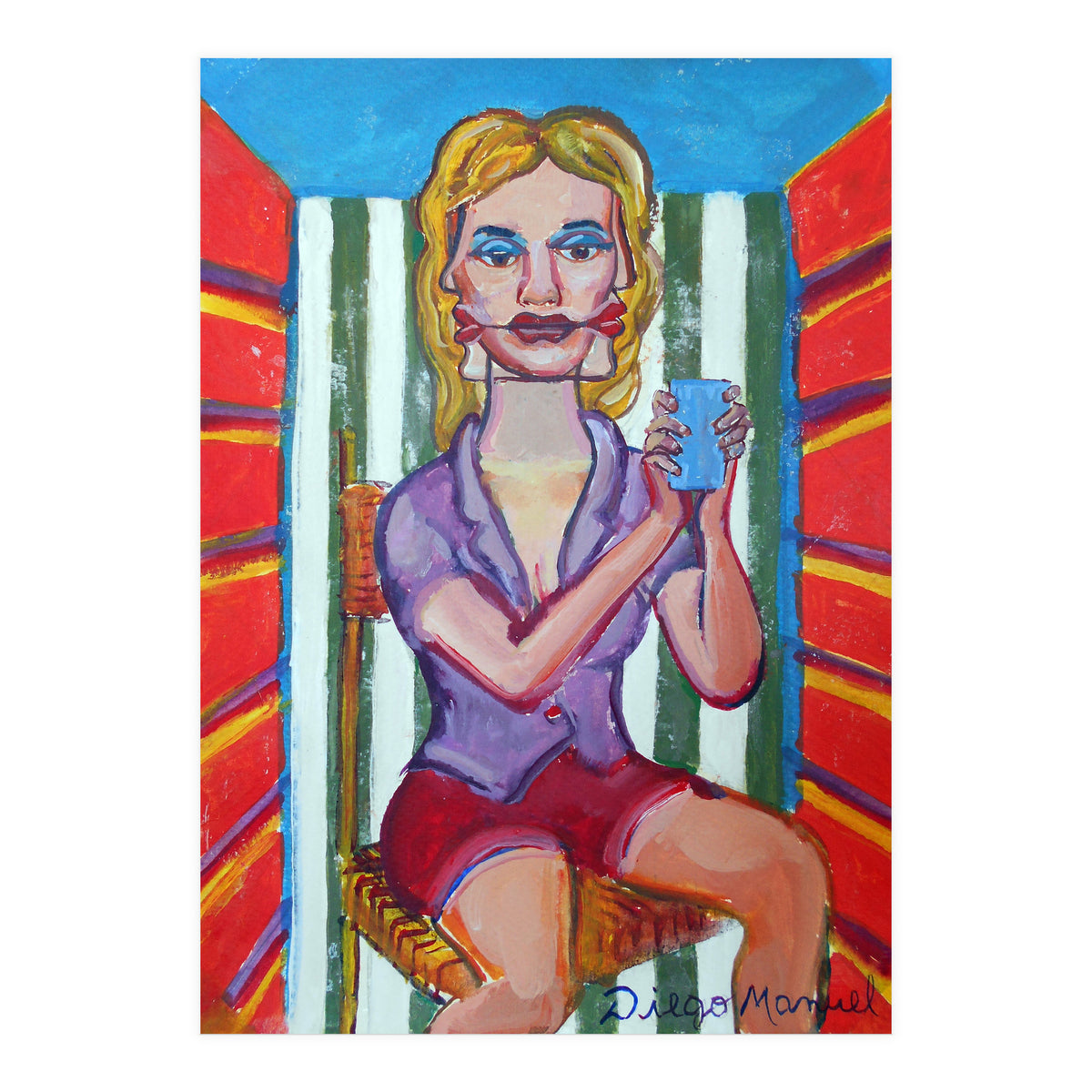 Mujer En La Silla (Print Only)