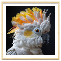 Close Up Of A Cockatoo Parrot With Yellow Crest