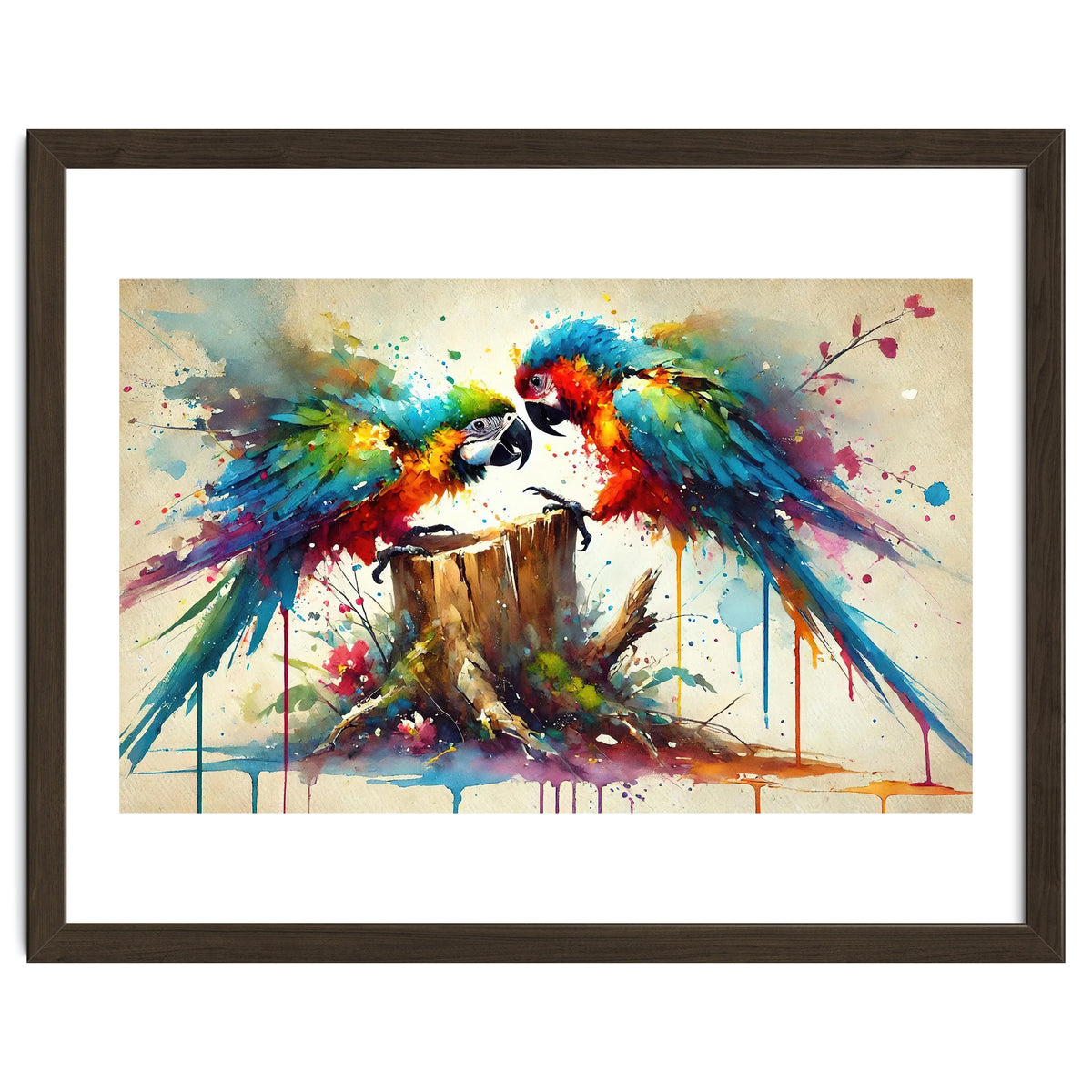 Tropical Macaw Pair