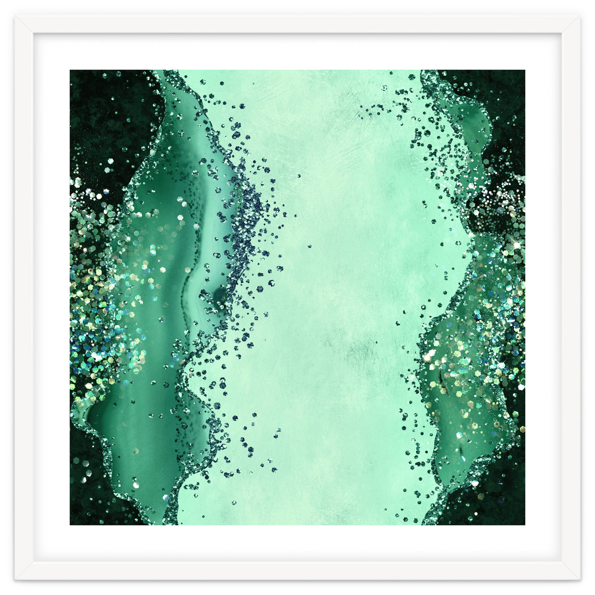 Emerald Glitter Agate Texture 01