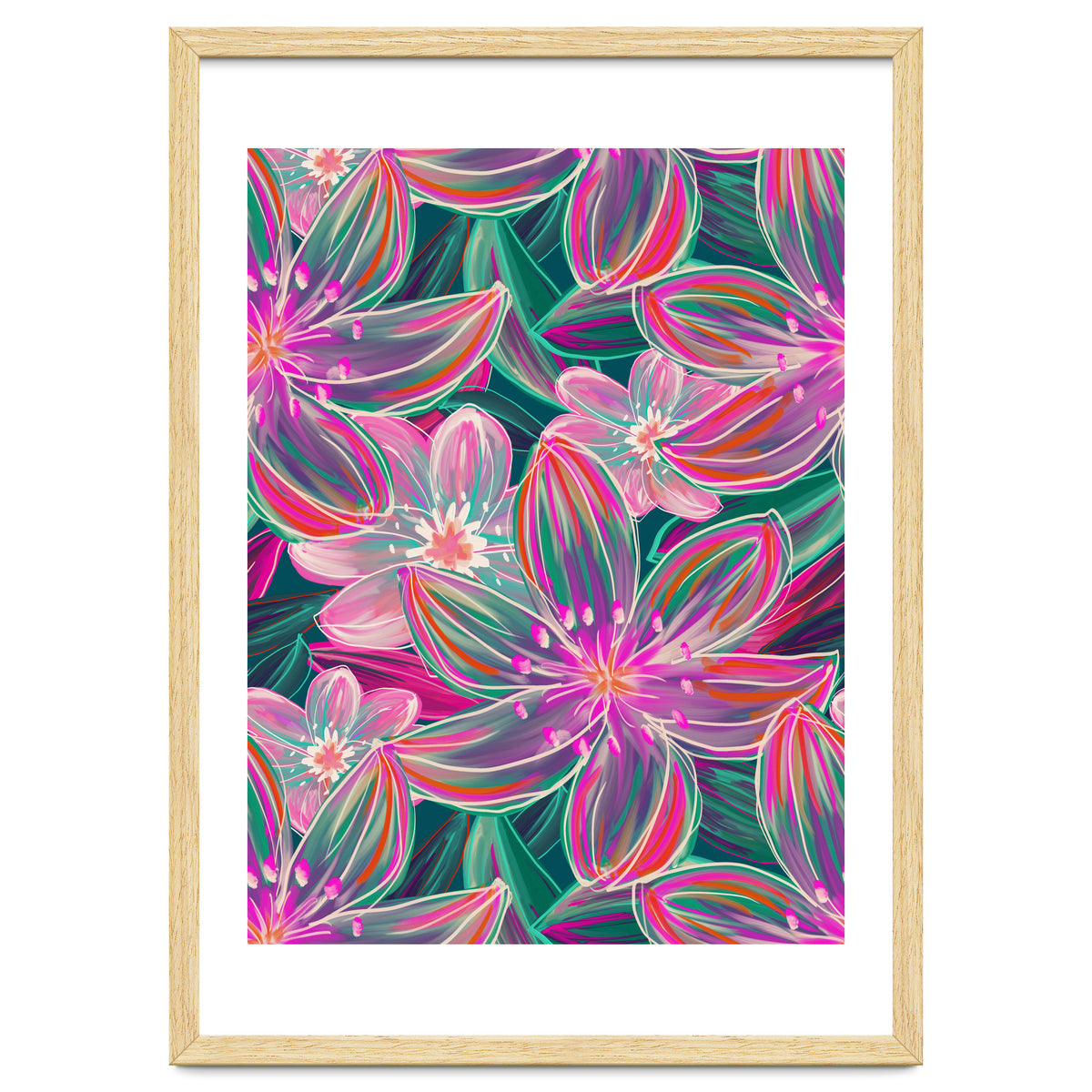 Fluo Bloom Purple & Emerald