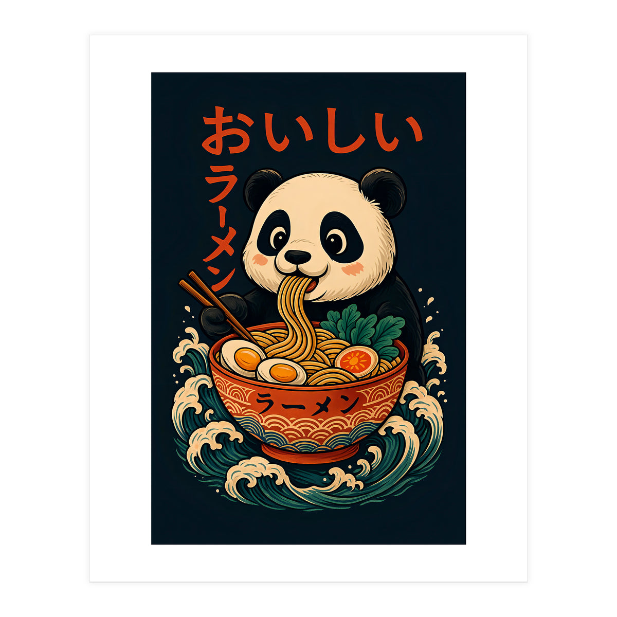 Ramen Panda Japanese (Print Only)