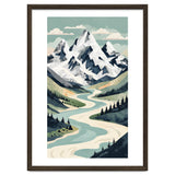 Majestic Alpine Peaks: Organic Modern Landscape Art thumbnail