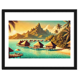 Vintage Bora Bora Poster, French Polynesia thumbnail