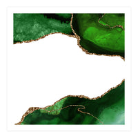 Green & Gold Agate Texture 29 (Print Only)