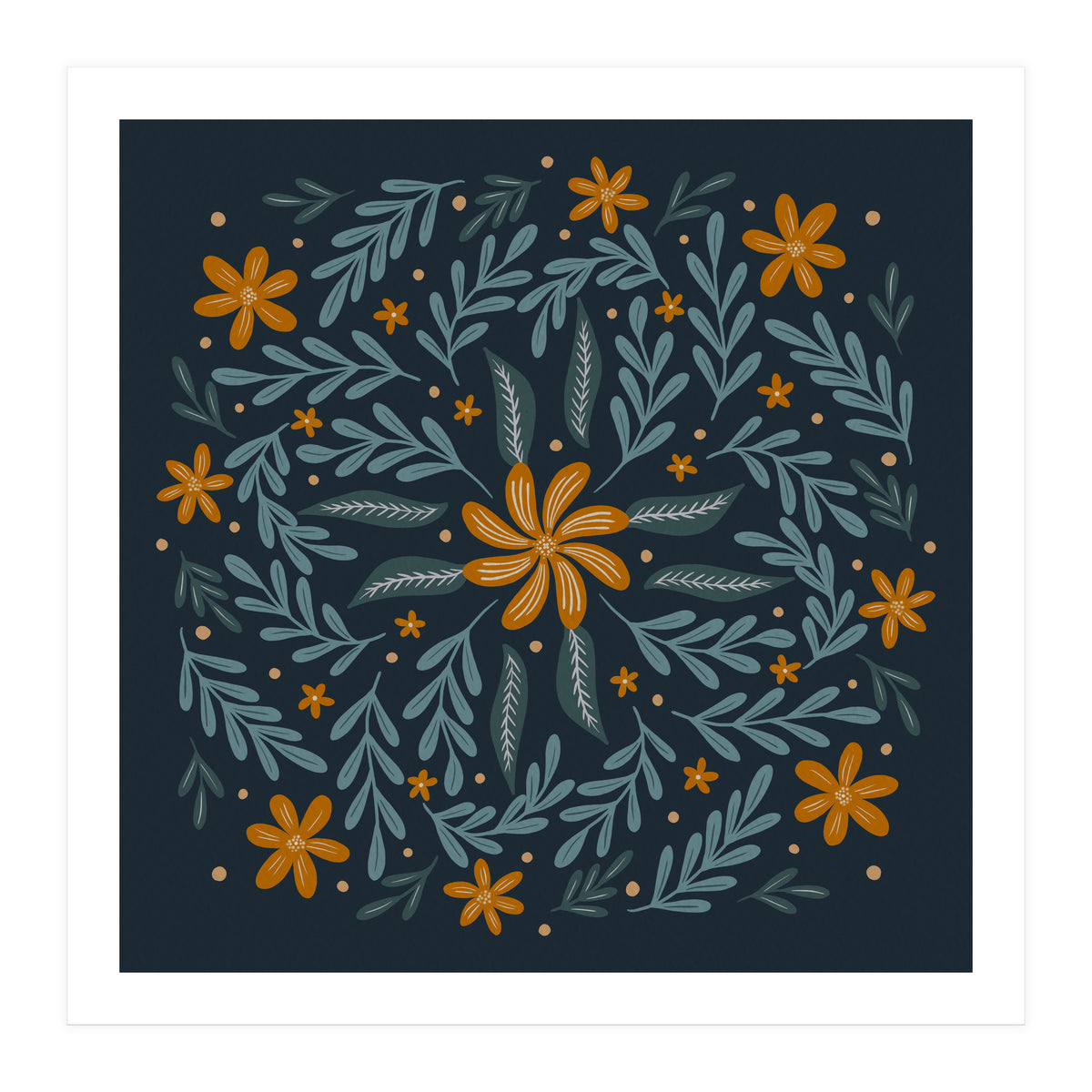 Circular Flowers 1  (Print Only)