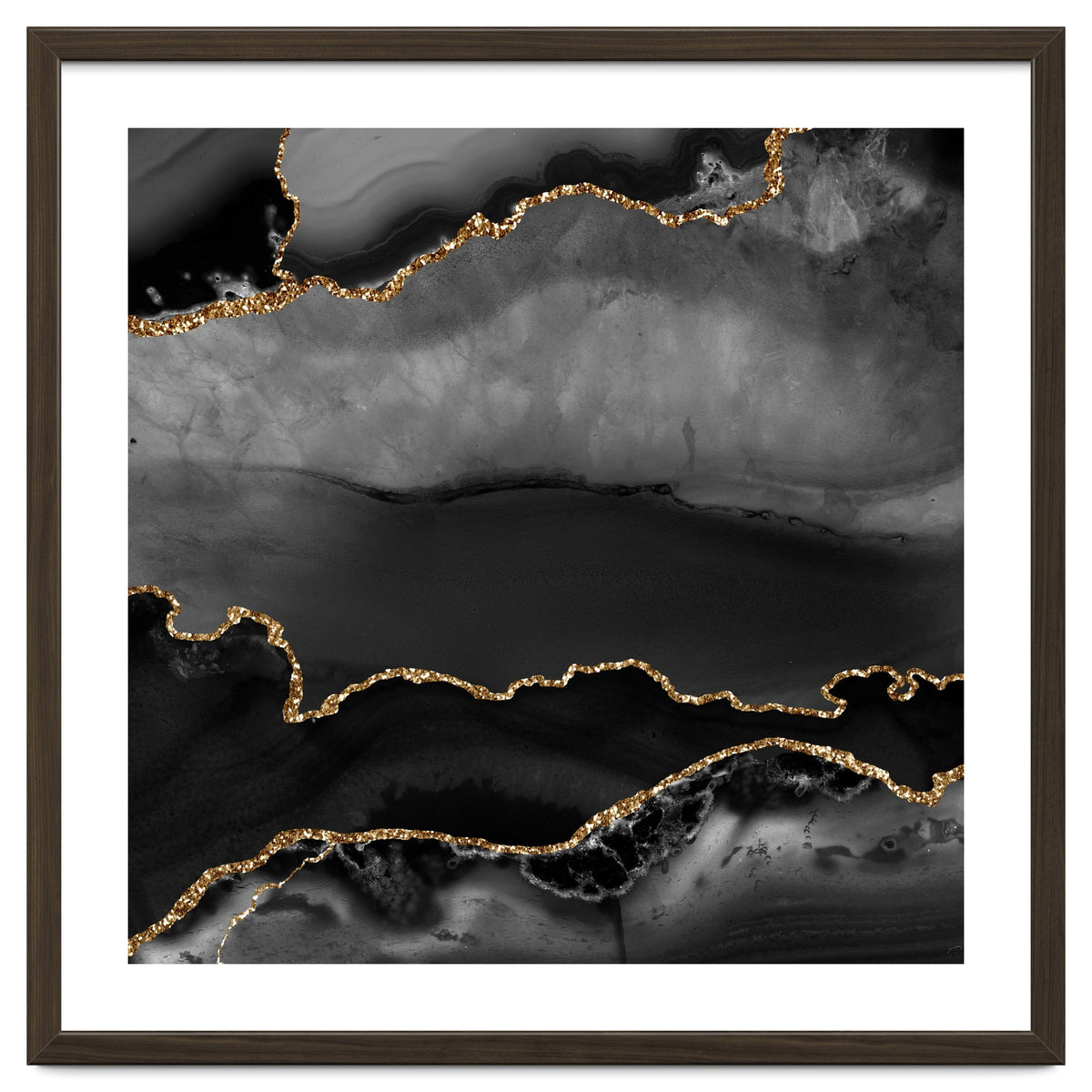 Black & Gold Agate Texture 02