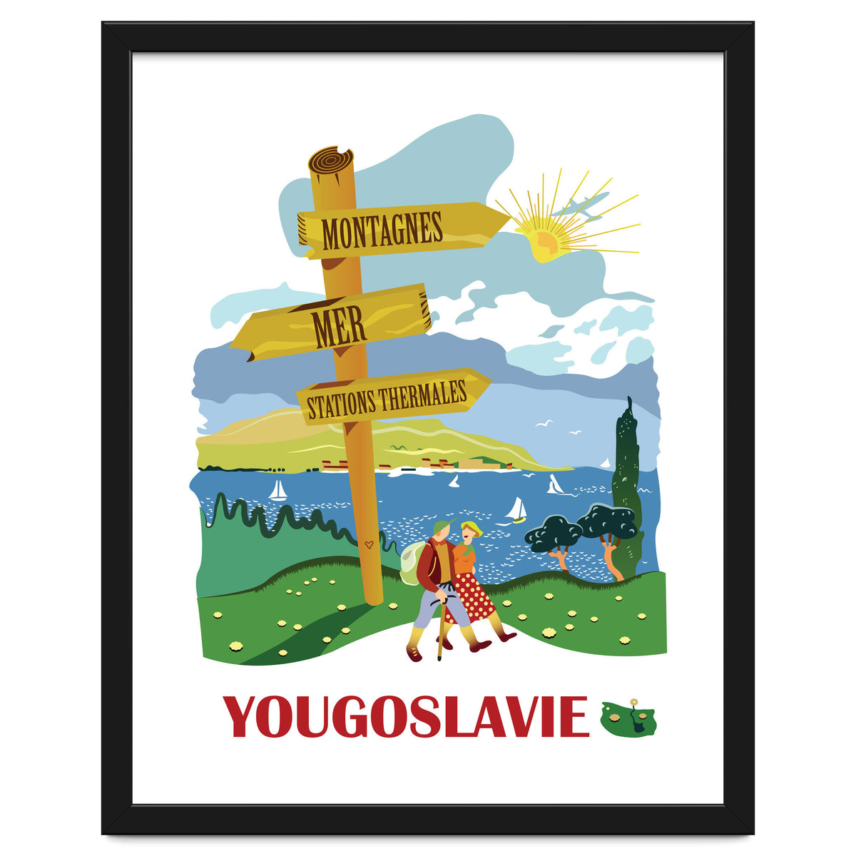 Hiking on Adriatic Coast, Yugoslavia