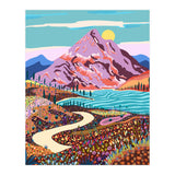 Alice In Wonder Valley, Nature Landscape Floral Positivity Meadow, Mountains Travel Pastel Bohemian Eclectic Spring, River Hope Vintage Good Vibes (Print Only) thumbnail