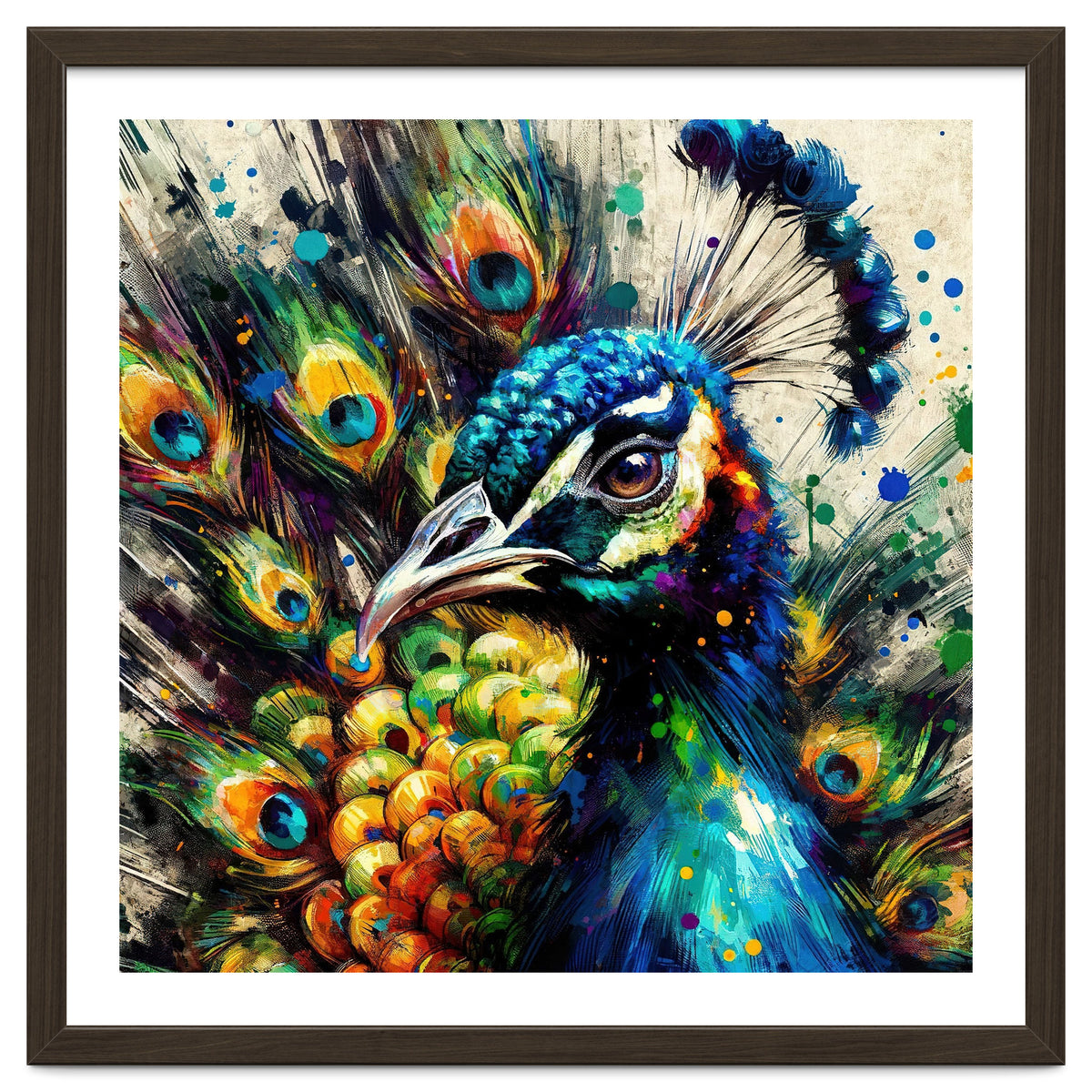 Vibrant Peacock Portrait