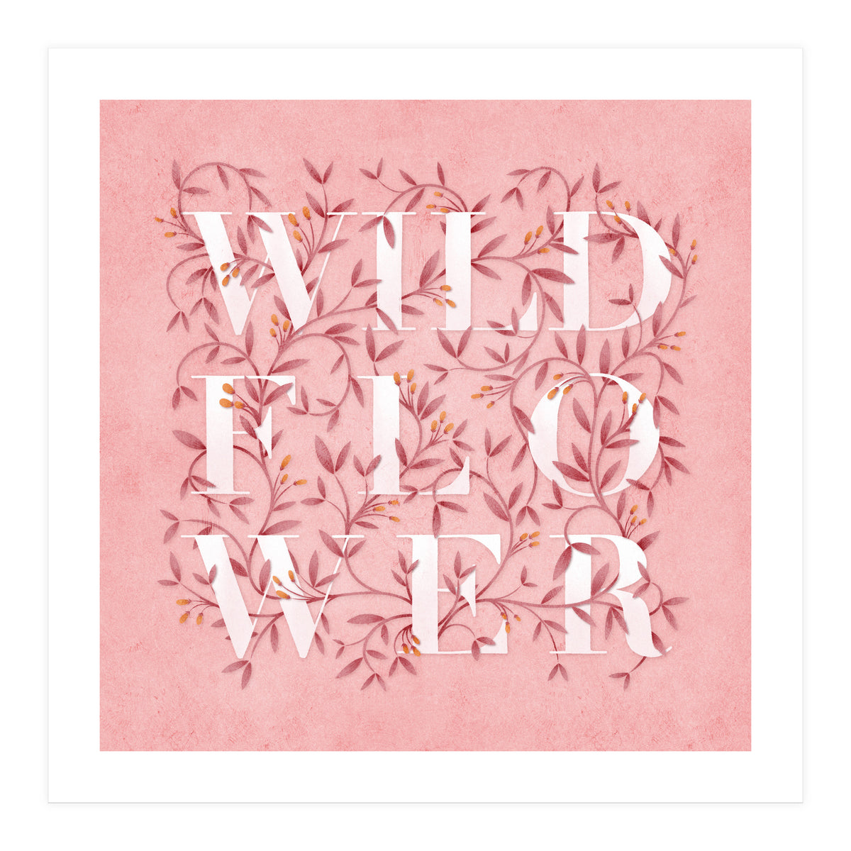 Wild Flower Typography (Print Only)