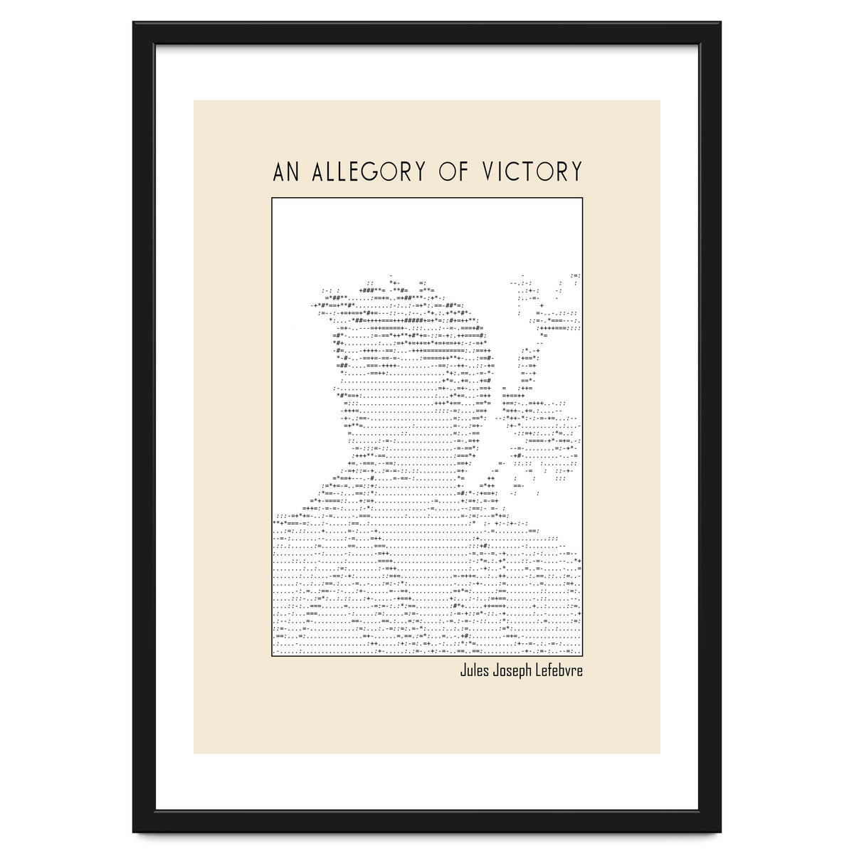 An Allegory Of Victory – Jules Joseph Lefebvre Ascii Art