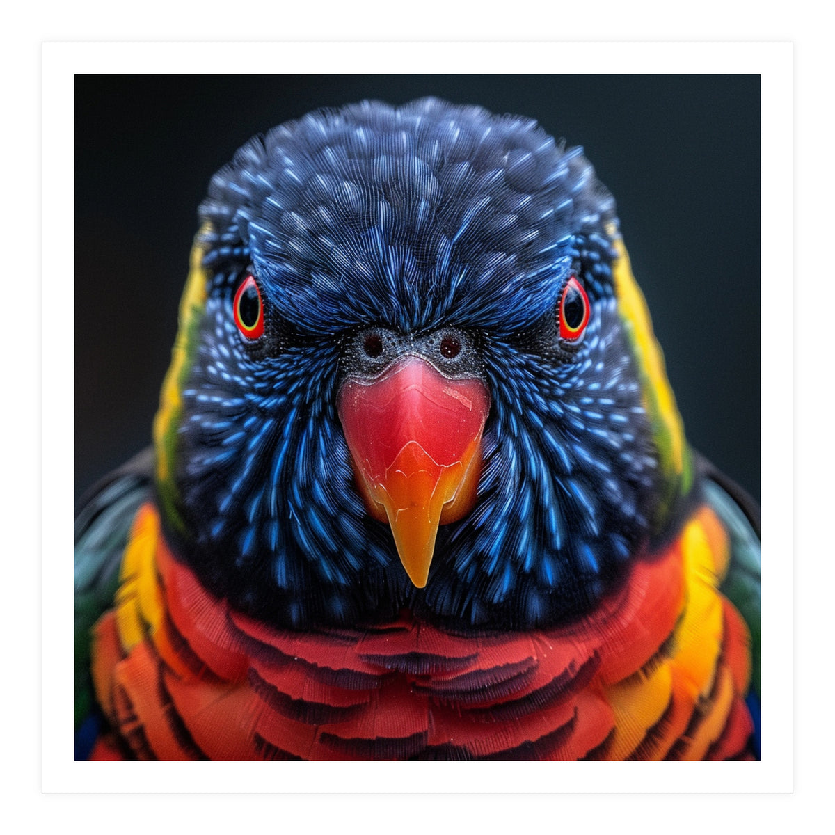 Close Up Of A Colorful Rainbow Lorikeet Bird (Print Only)