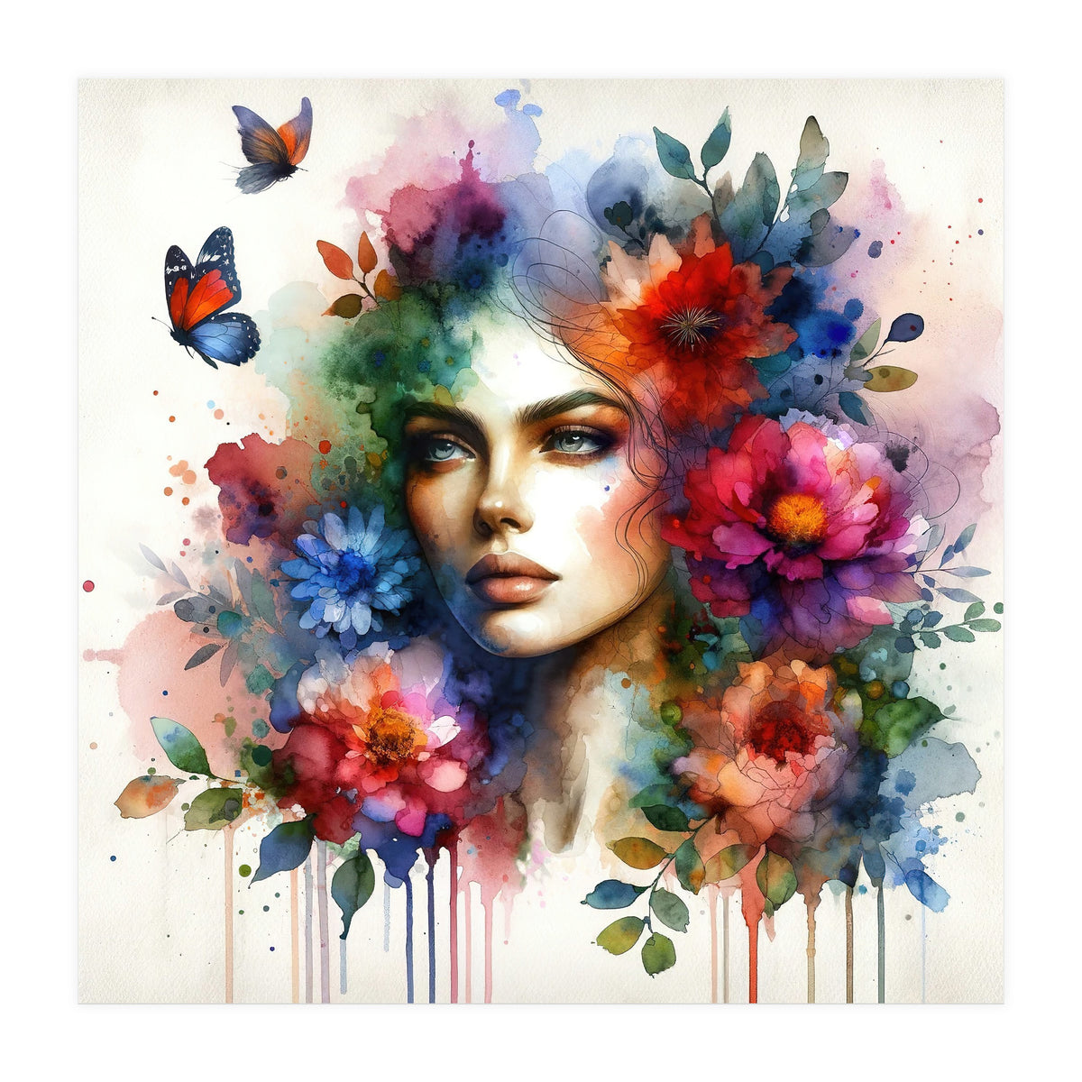 Ethereal Floral Portrait (Print Only)