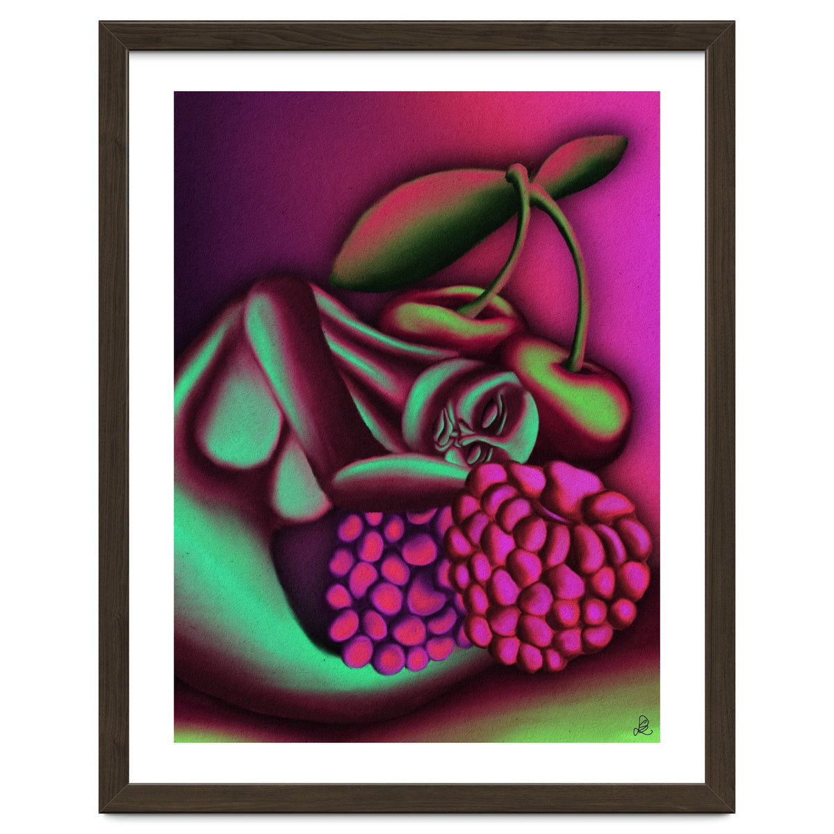 Sleepy Among The Berries And Cherries