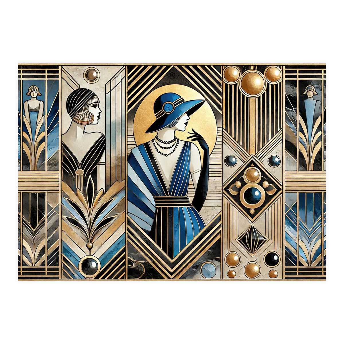 Jazz Age Sophistication In Art Deco (Print Only)