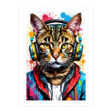 Cat In Headphones music (Print Only) thumbnail