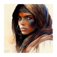 Watercolor Tuareg Woman #9 (Print Only)