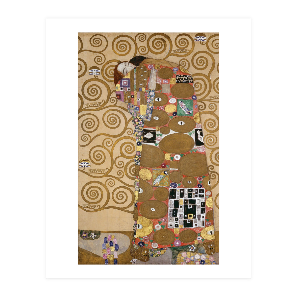 Sketches for the Frieze for the Palais Stoclet in Brussels, Belgium. Watercolour and pencil. (Print Only)