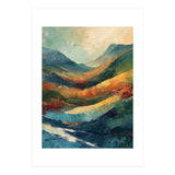 Textured Impasto Mountain Valley Landscape (Print Only) thumbnail