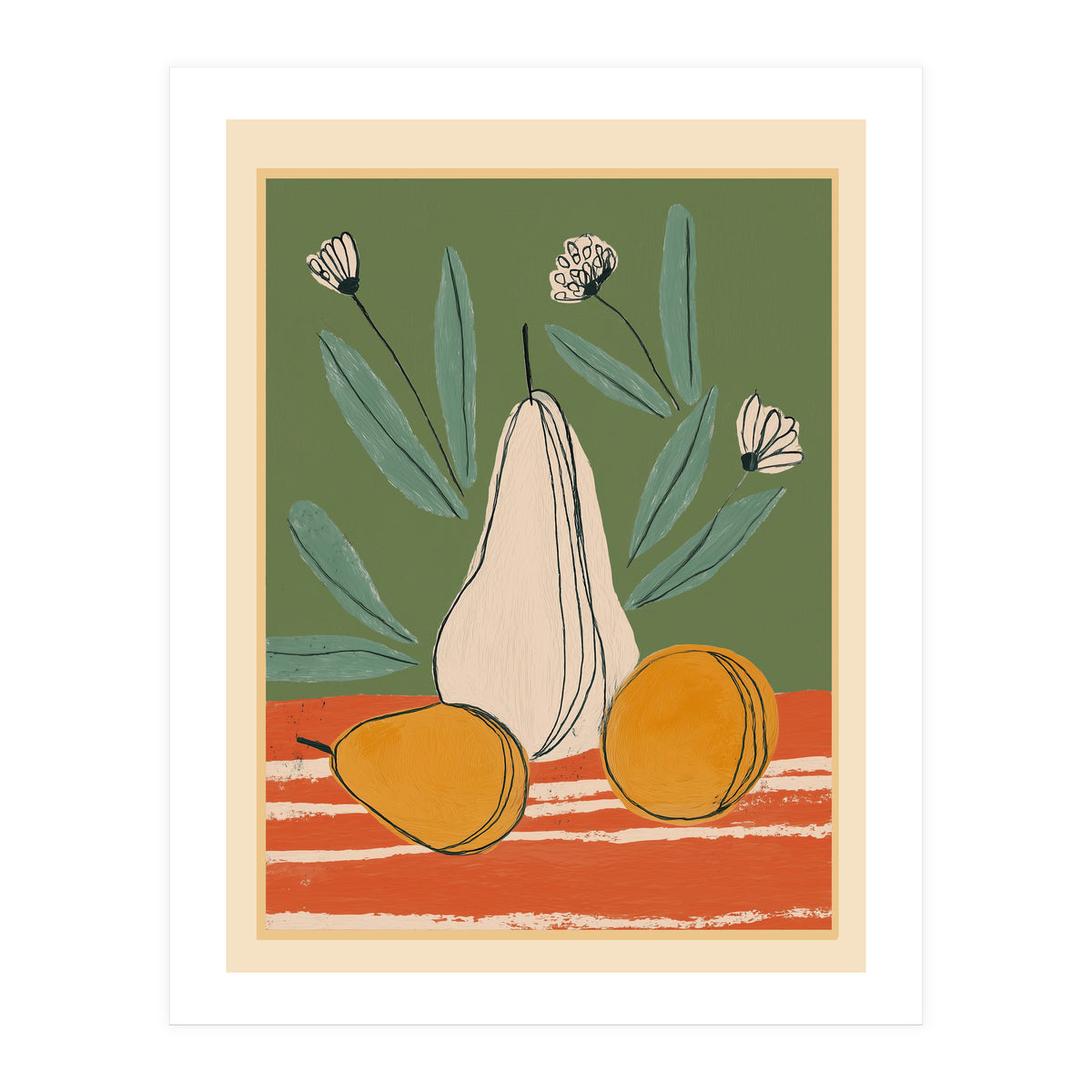 Abstract Pear Still Life (Print Only)