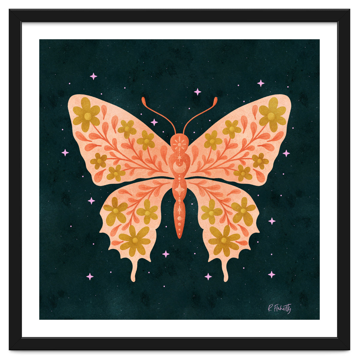 Cosmic Floral Butterfly