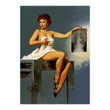 Pin Up Sexy Girl At The Doctor (Print Only) thumbnail