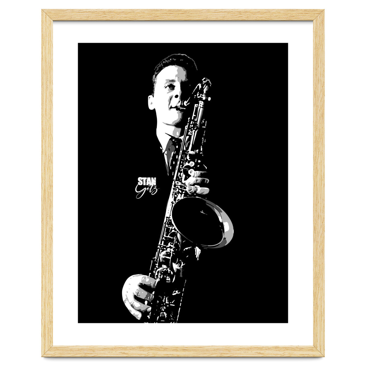 Stan Getz American Jazz Saxophonist in Grayscale