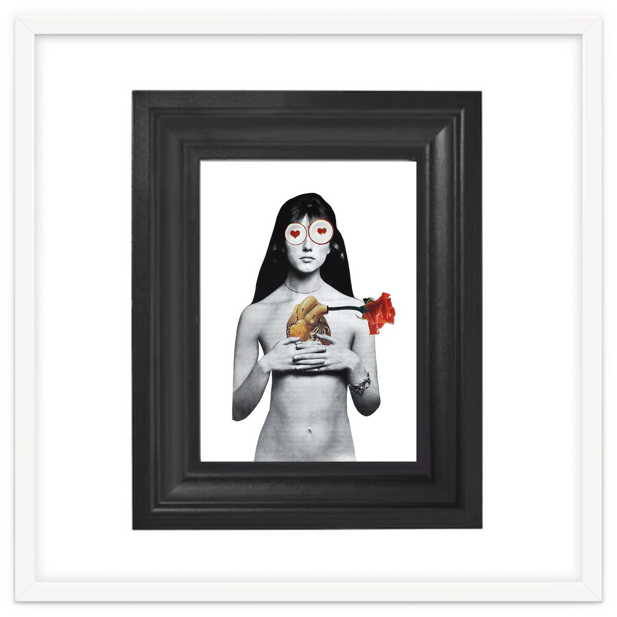 Woman In Love - Print of Paper Collage