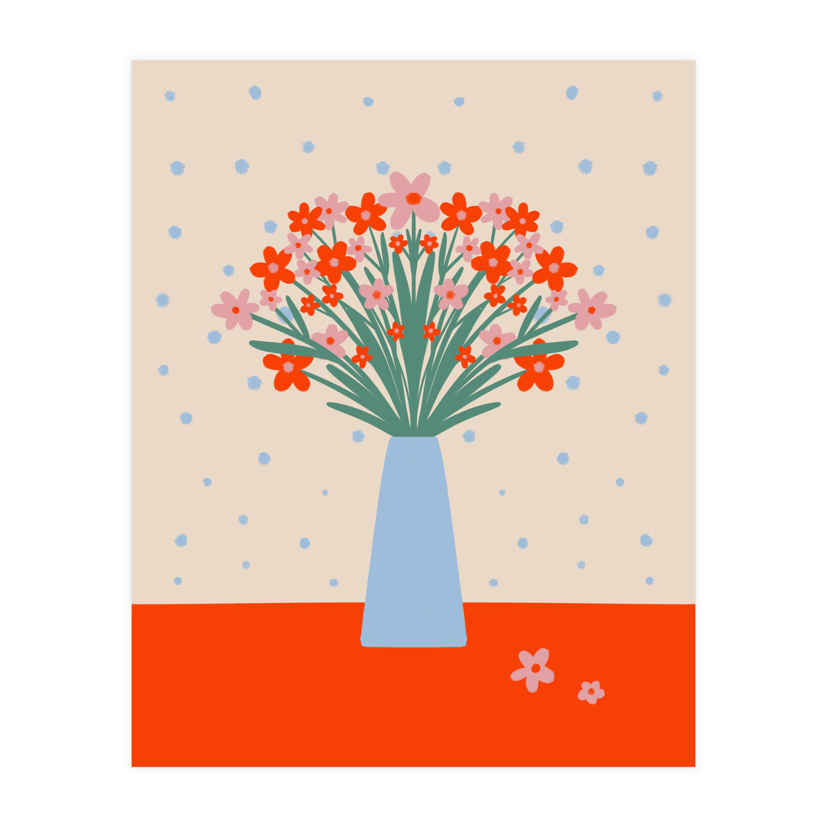 Cute Floral Vase (Print Only)