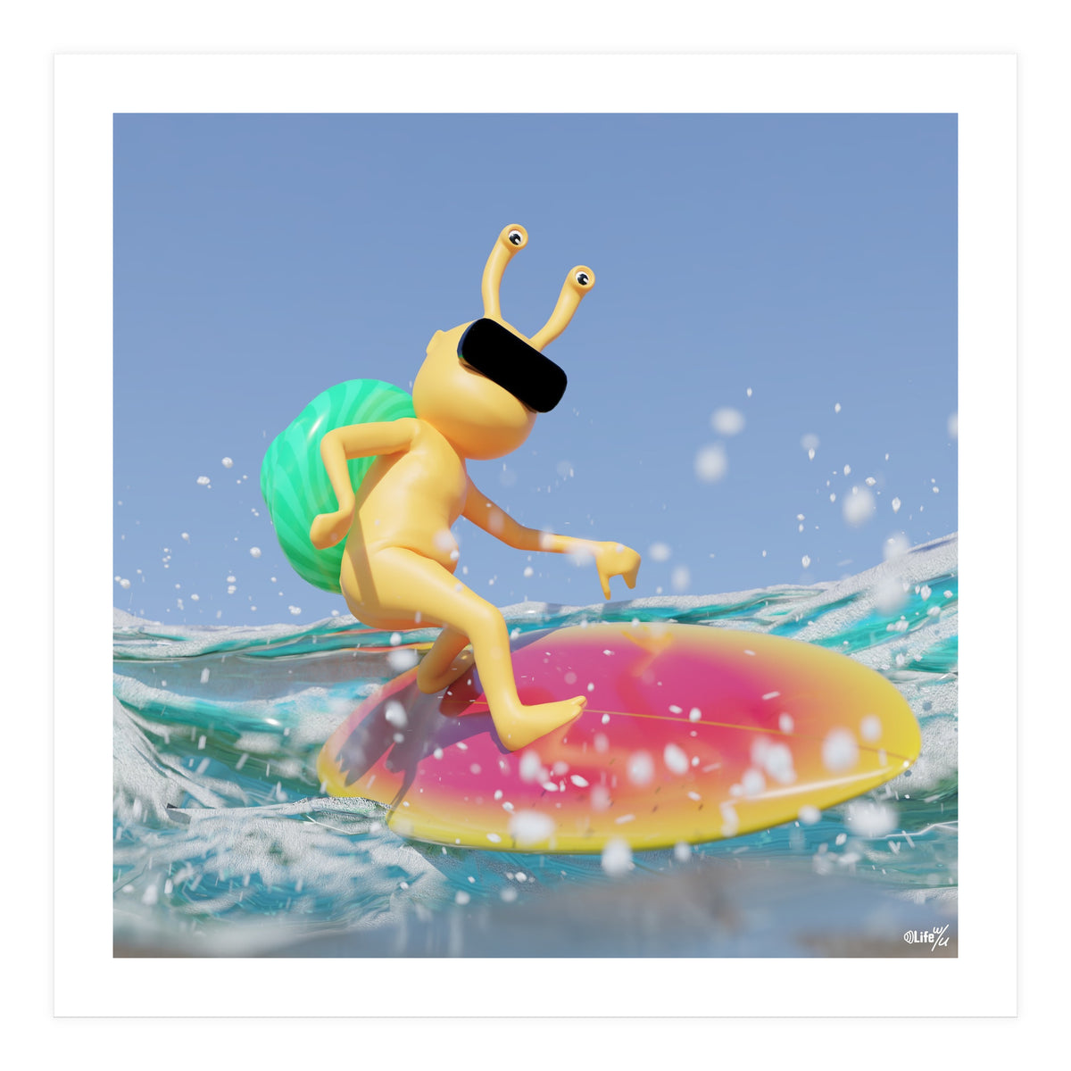 Surfing - angle #2 (Lwuba 043 Salt Proof Surfing 02) (Print Only)