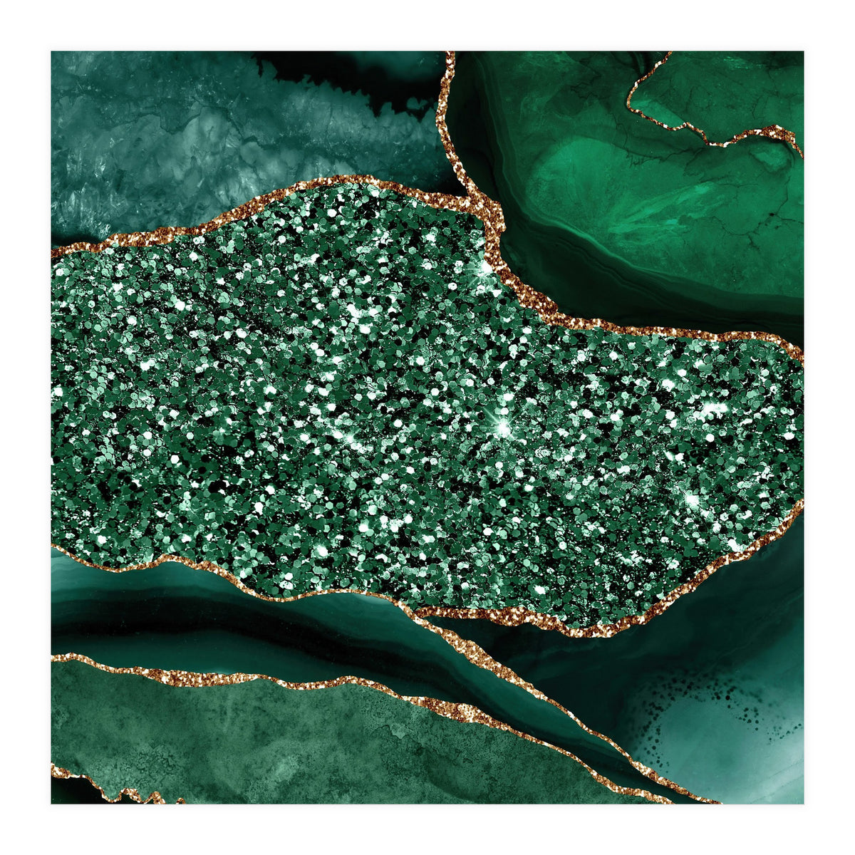 Agate Glitter Ocean Texture 13 (Print Only)