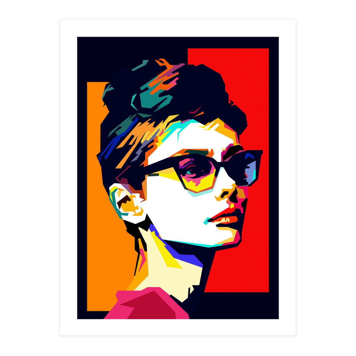 Audrey Hepburn Hollywood Star Pop Art WPAP (Print Only)
