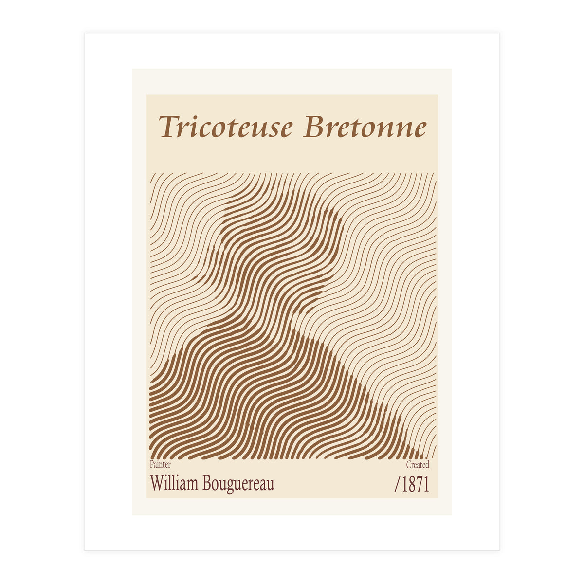 Tricoteuse Bretonne William Bouguereau (1871) (Print Only)