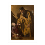 Sebastián Martínez / 'Saint Joseph with the Christ Child'. Ca. 1650. Oil on canvas. (Print Only) thumbnail
