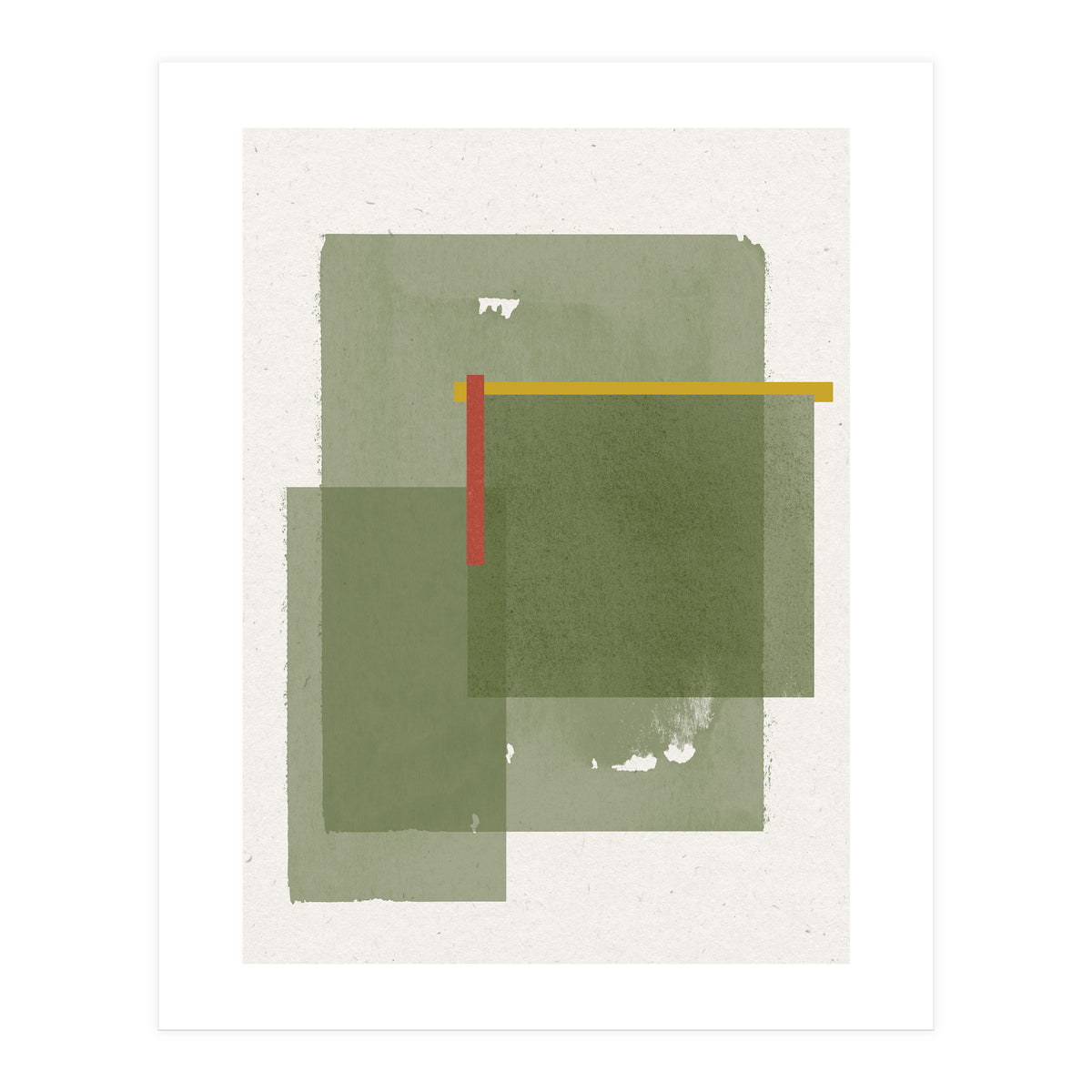 GREEN WATERCOLOR SHAPES NO.2 (Print Only)