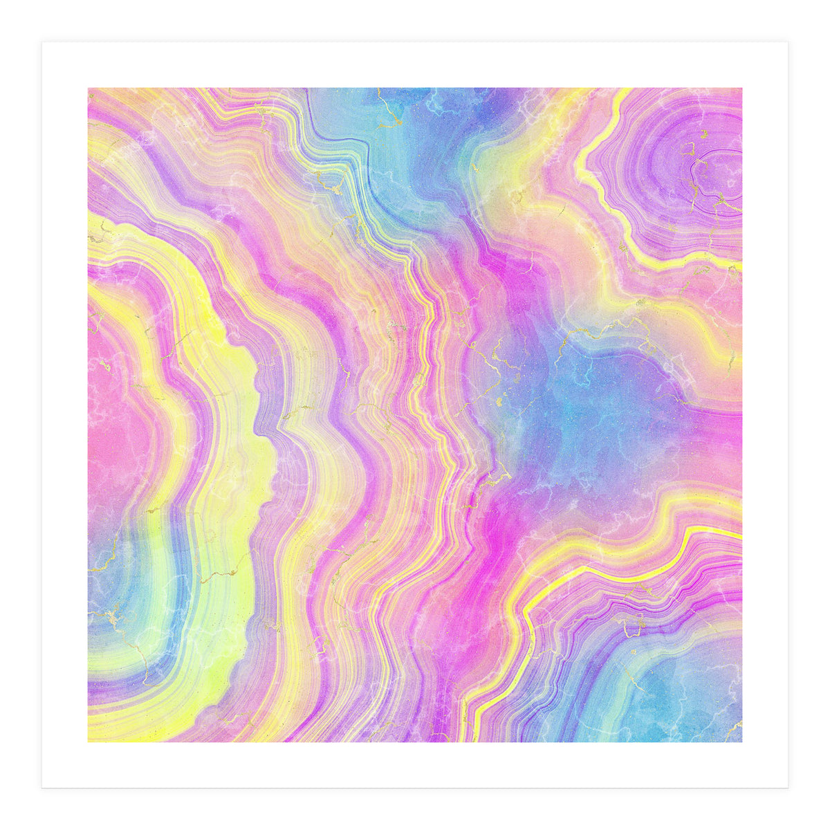 Neon Agate Texture 08 (Print Only)