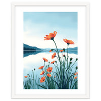 Flower And Lake