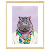 Hippopotamus in Gangster Havana Shirt thumbnail