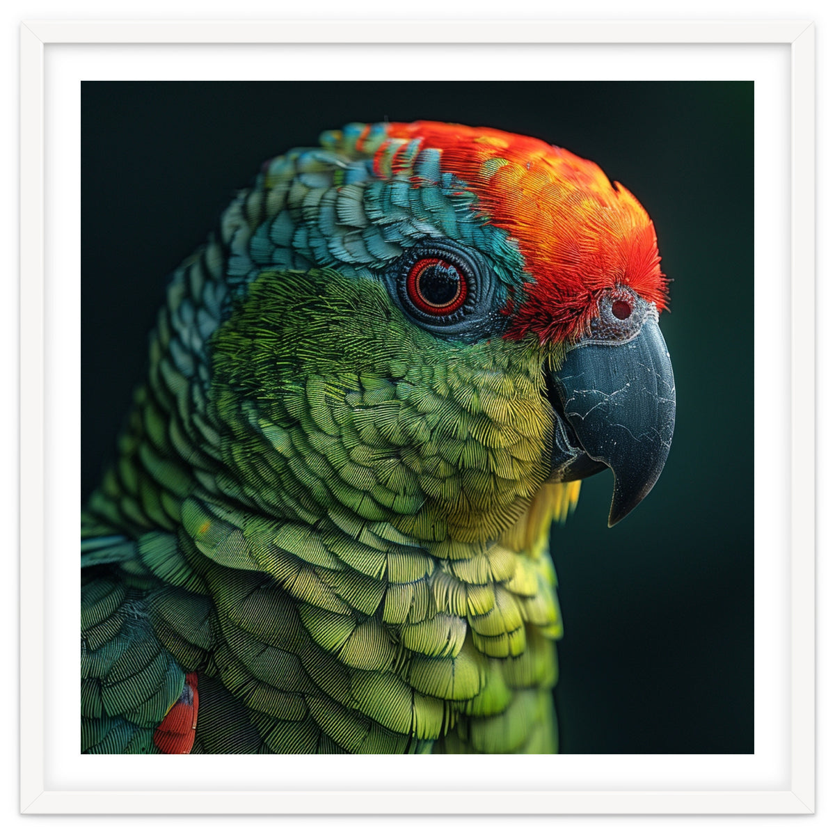 Close Up Colorful Parrot Bird Feather