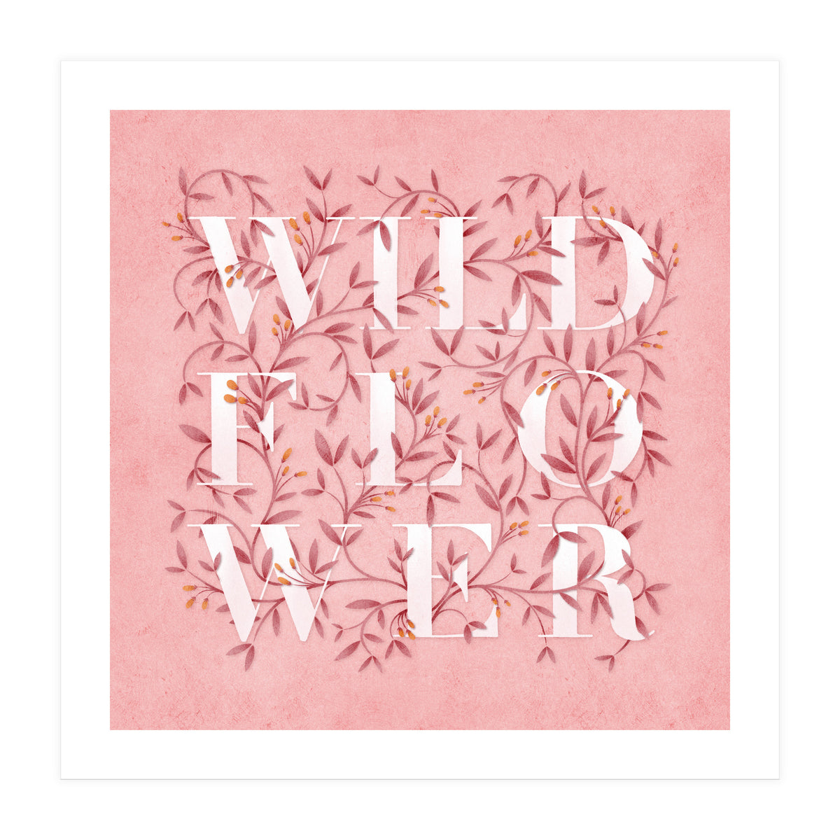 Wild Flower Typography (Print Only)