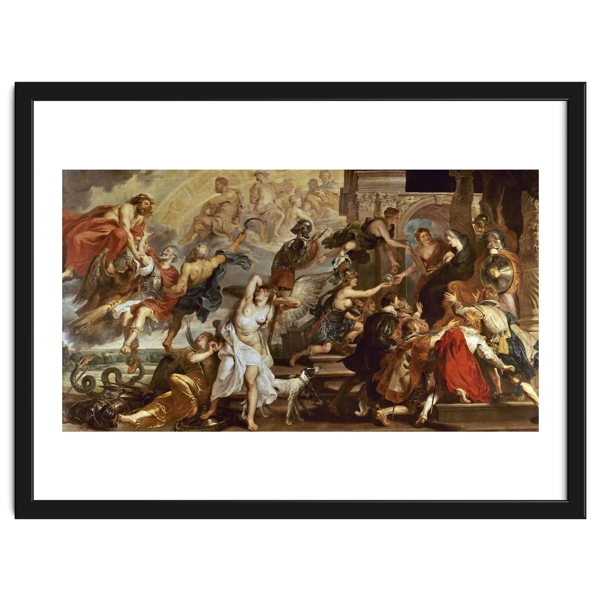 Apotheosis of Henry IV of France (and Henry III of NAvarra from 1562 to 1610) and Regency of Mari...