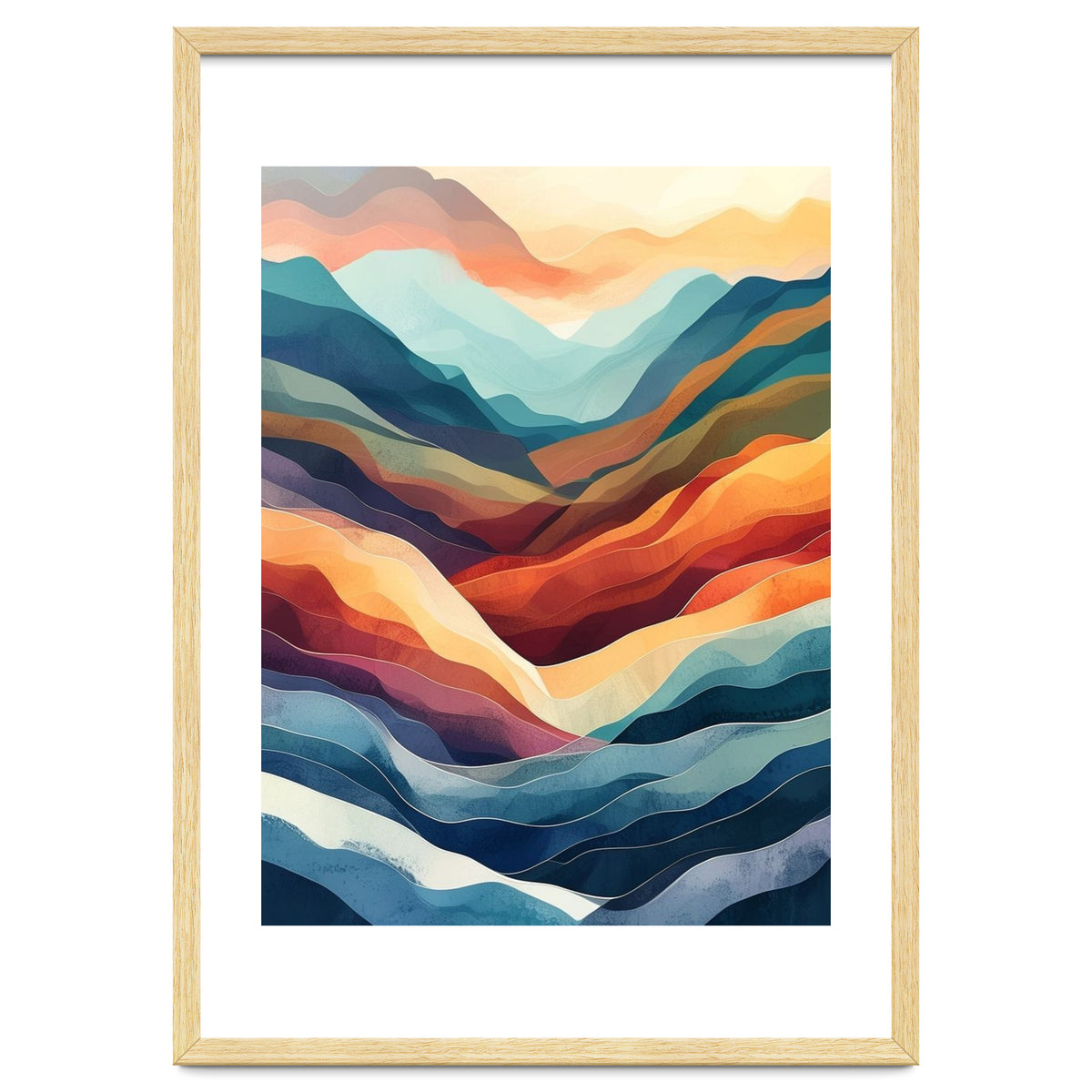 Abstract Ethereal Mountain Landscape