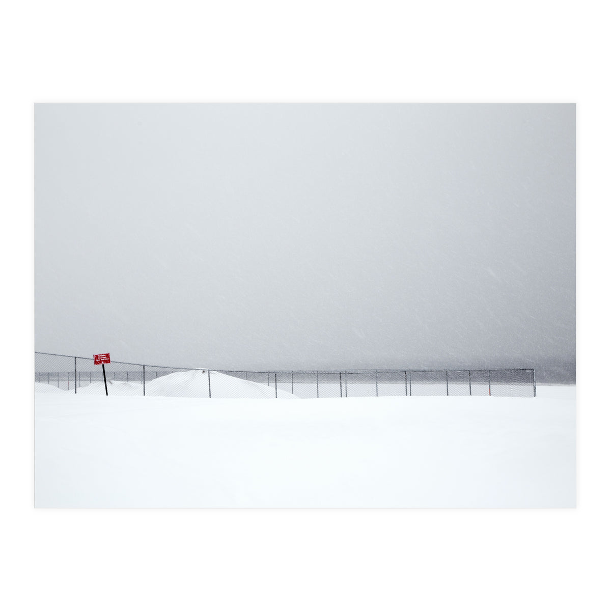 Fence in the winter seascape (Print Only)