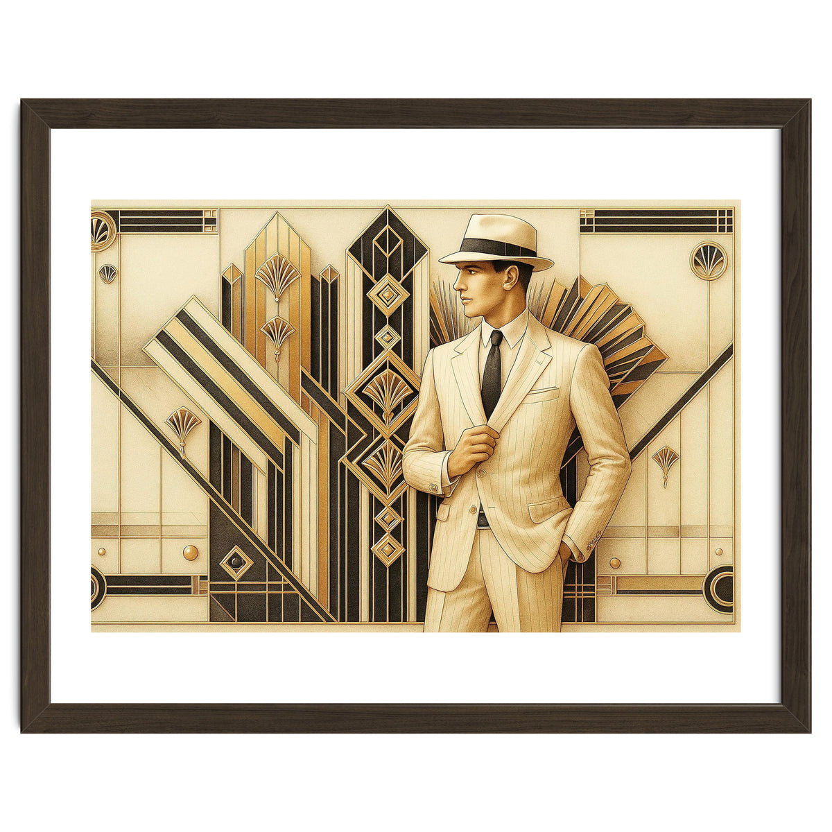 Gatsby Gentleman Art Deco Scene