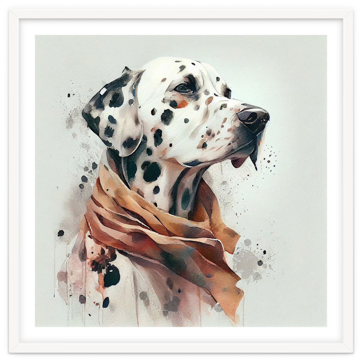 Watercolor Dalmatian Dog