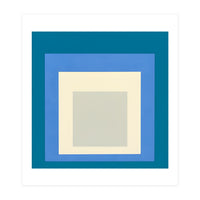 JOSEF ALBERS - HOMAGE TO THE SQUARE: BLUE WHITE GREY (Print Only)